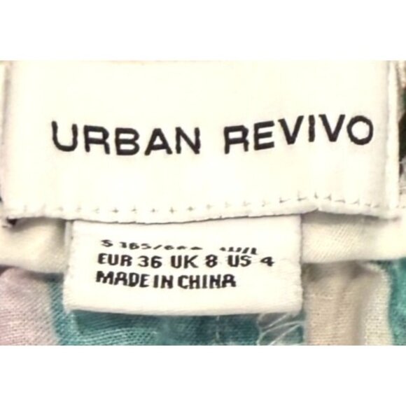 Urban Revivo Women's Abstract Print Skirt Purple Green Size 4 NWOT - Picture 7 of 8